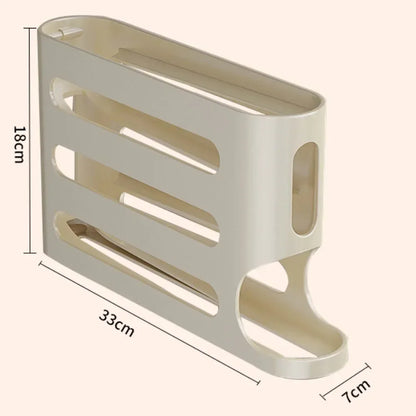 4 Layer Auto Rolling Egg Dispenser for Fresh Eggs First and Maximum Fridge Space