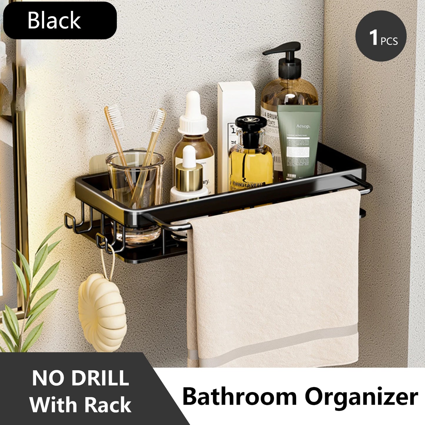 Rustproof Stainless Steel Suction Shower Rack for Bathroom Storage That Stays Put