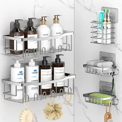 Stainless Steel Corner Shelf with Double Layer for Space Saving Storage in Any Room