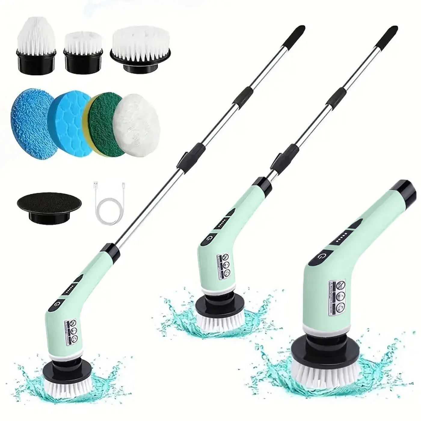 Wireless Electric Scrubber with 7 Brush Heads for Effortless Deep Cleaning Everywhere