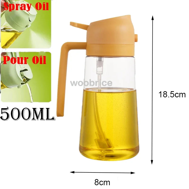 Olive Oil Mist Spray Bottle with Auto Lid for Precise Mess Free Cooking