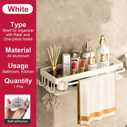 Rustproof Stainless Steel Suction Shower Rack for Bathroom Storage That Stays Put