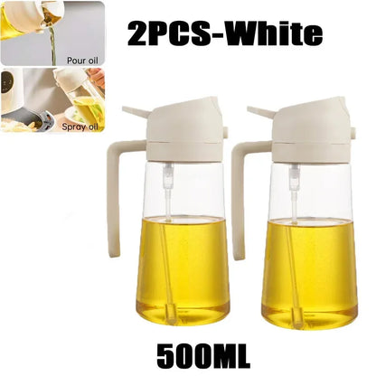 Olive Oil Mist Spray Bottle with Auto Lid for Precise Mess Free Cooking