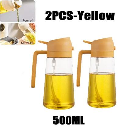 Olive Oil Mist Spray Bottle with Auto Lid for Precise Mess Free Cooking
