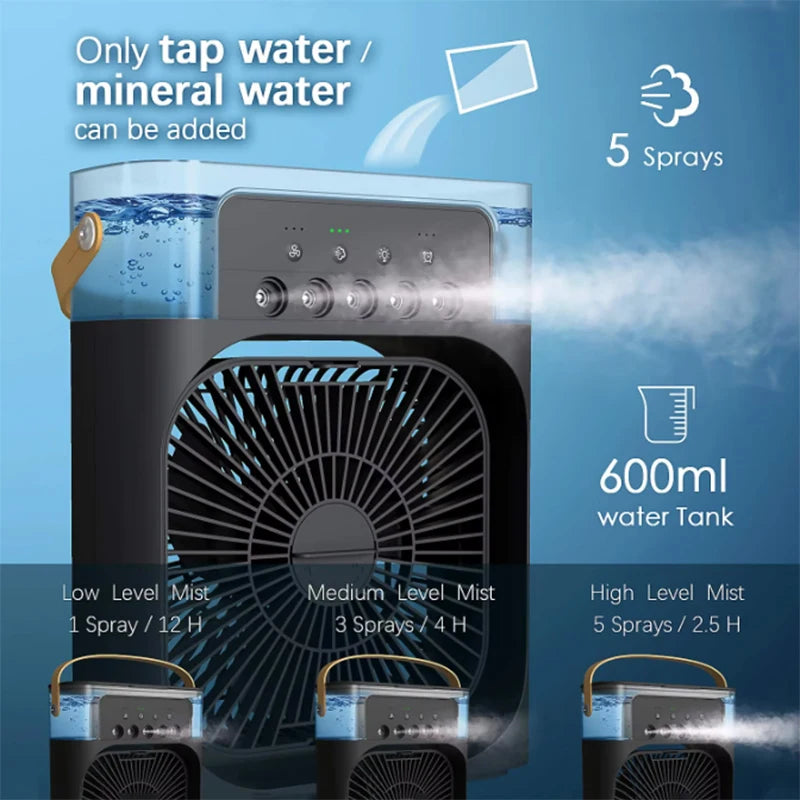 3 in 1 USB Desktop Cooling Fan and Humidifier to Stay Cool and Comfortable Anywhere