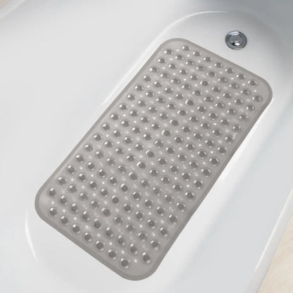 Nonslip Bathtub Mat with Suction Cups and Drain Holes for Safe Footing Every Shower