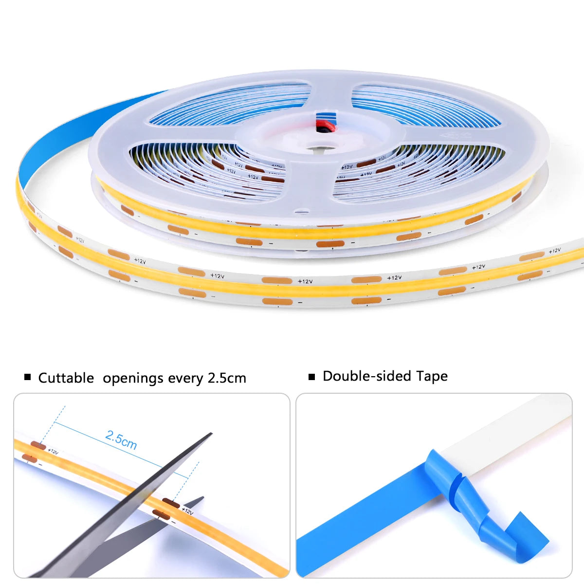 Dimmable LED Cabinet Strip Light with Motion Sensor for Instant Handsfree Lighting