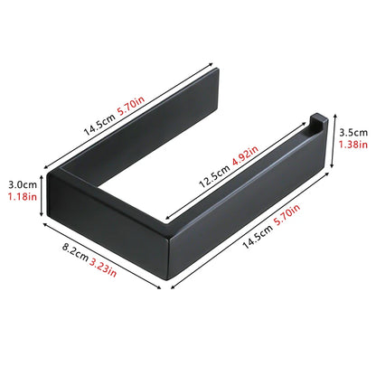 Matte Black Stainless Steel Toilet Paper Holder with Easy Damage Free Install