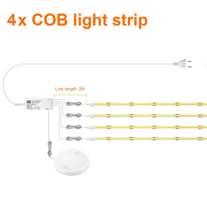 Dimmable LED Cabinet Strip Light with Motion Sensor for Instant Handsfree Lighting