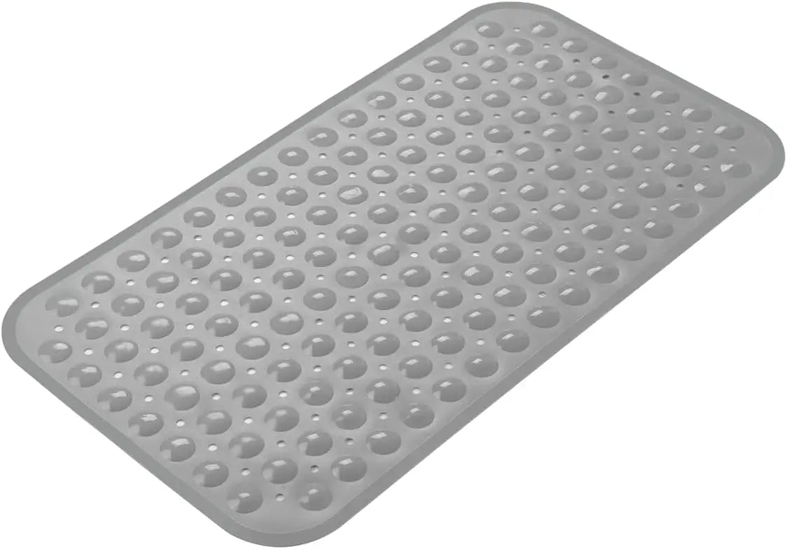 Nonslip Bathtub Mat with Suction Cups and Drain Holes for Safe Footing Every Shower