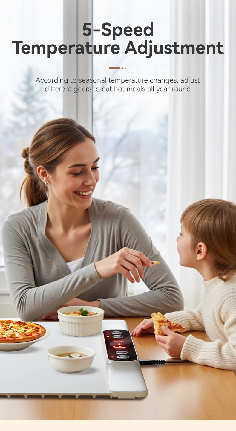 Electric Food Warming Tray to Keep Meals Hot for Parties and Everyday Dining