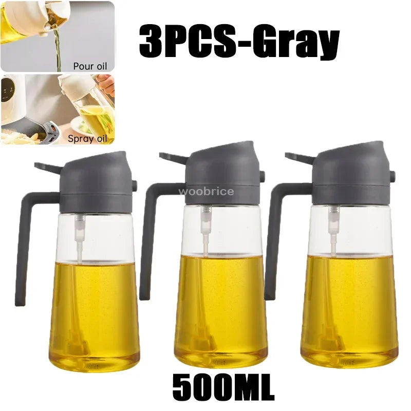 Olive Oil Mist Spray Bottle with Auto Lid for Precise Mess Free Cooking