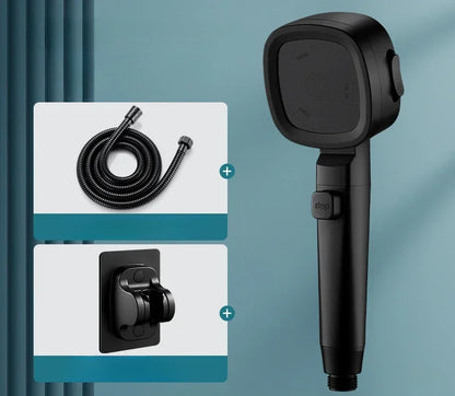 3 Mode High Pressure Water Saving Shower Head with One Touch Flow Control