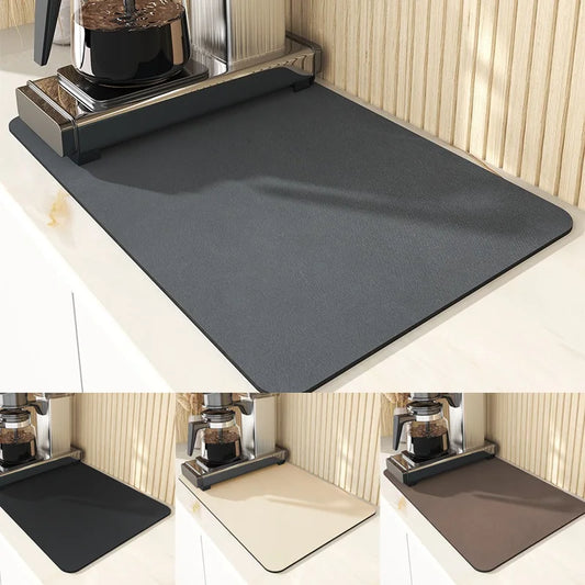 Super Absorbent Nonslip Dish Drying Mat to Keep Counters Dry and Spotless