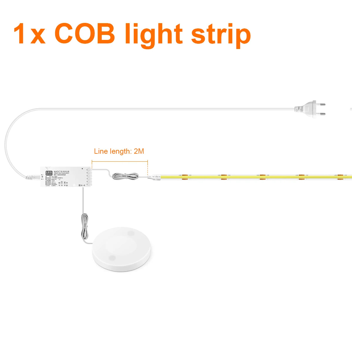 Dimmable LED Cabinet Strip Light with Motion Sensor for Instant Handsfree Lighting