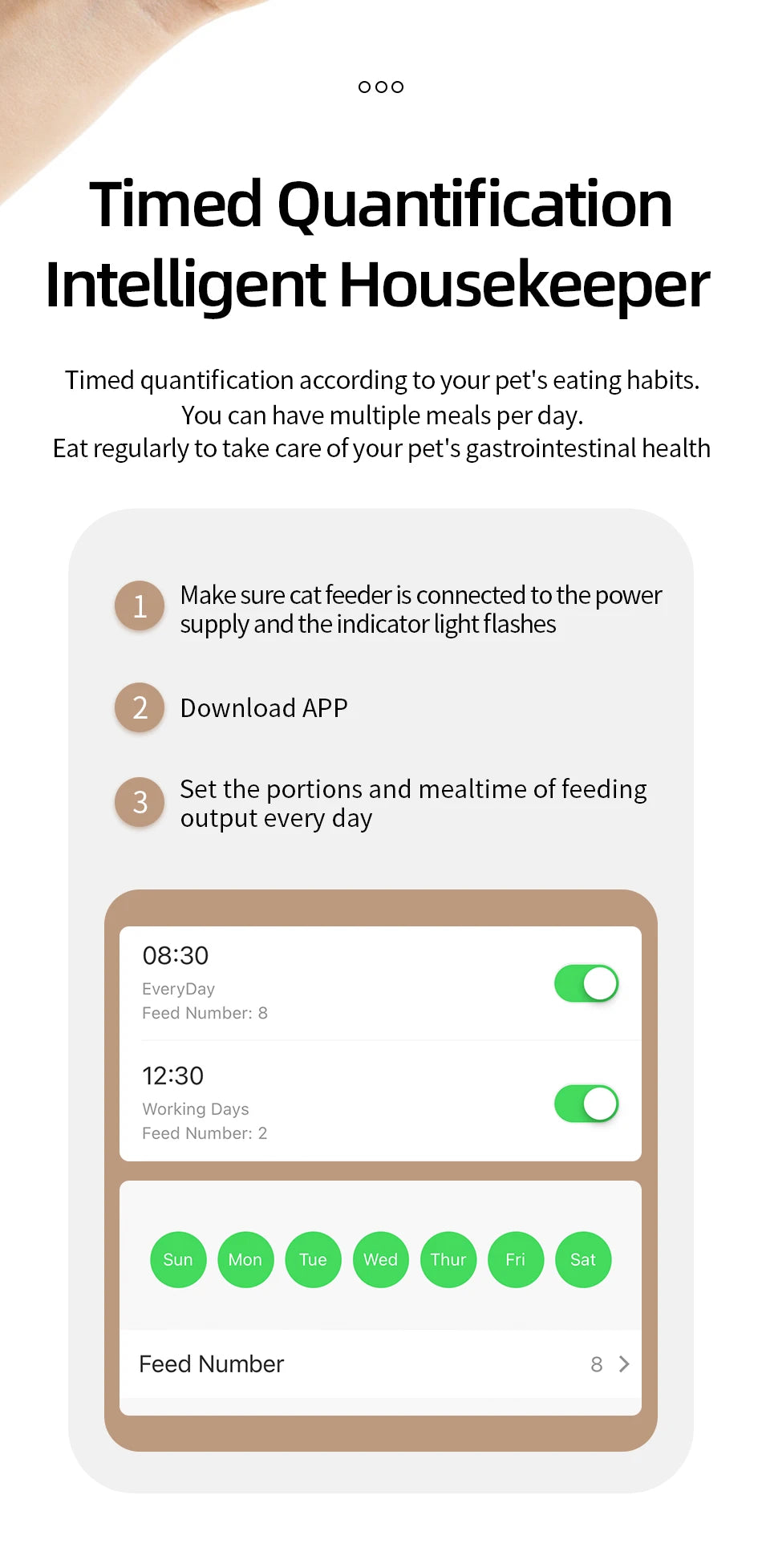 Smart WiFi Automatic Pet Feeder to Schedule and Control Your Pets Meals Remotely