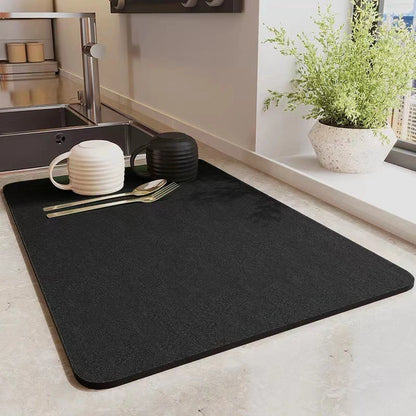 Super Absorbent Nonslip Dish Drying Mat to Keep Counters Dry and Spotless