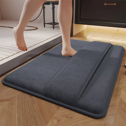 Coral Velvet Anti Slip Bath Mat for Ultra Absorbent Comfort in the Bathroom and Entryway