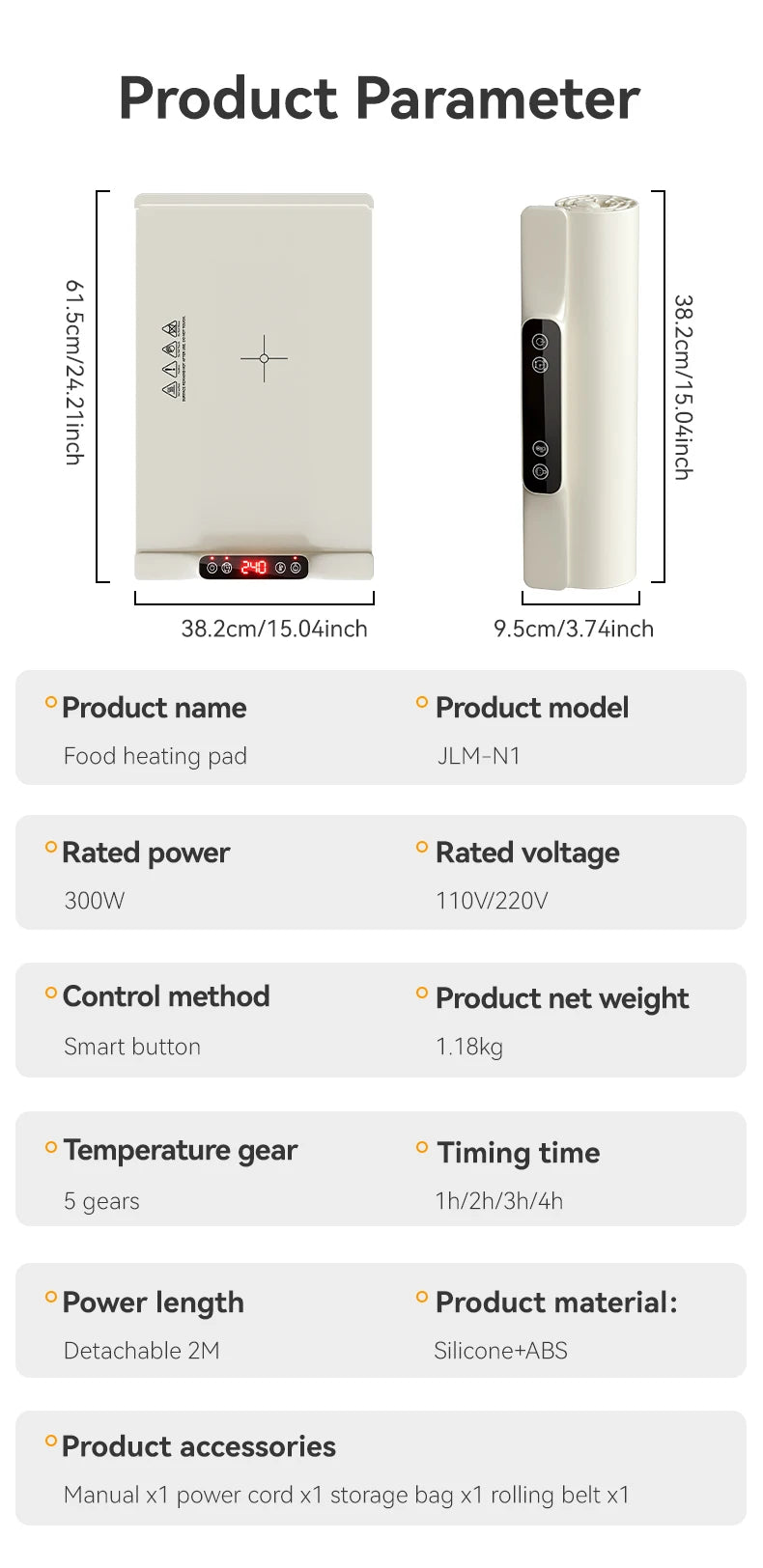 Electric Food Warming Tray to Keep Meals Hot for Parties and Everyday Dining