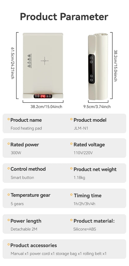 Electric Food Warming Tray to Keep Meals Hot for Parties and Everyday Dining