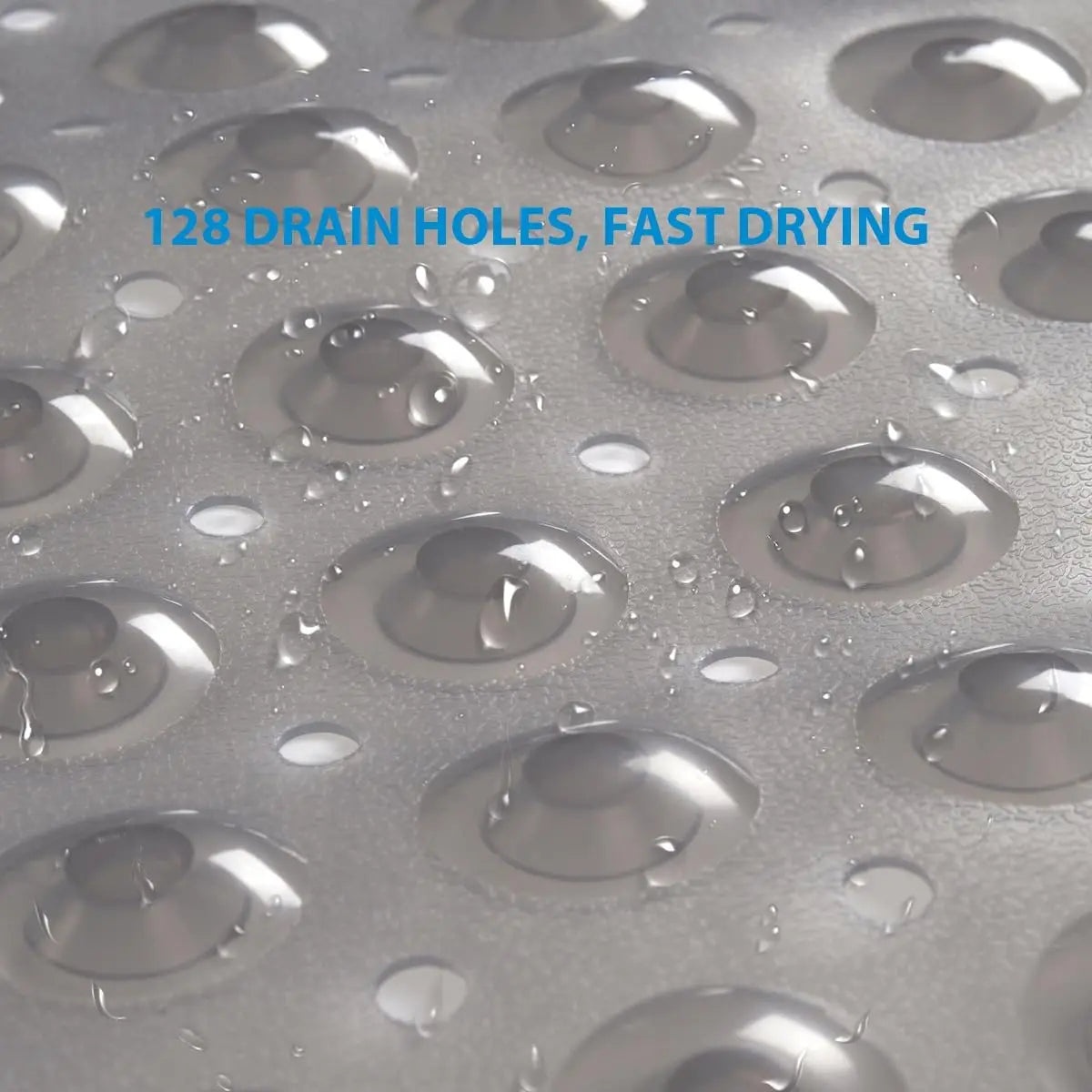 Nonslip Bathtub Mat with Suction Cups and Drain Holes for Safe Footing Every Shower