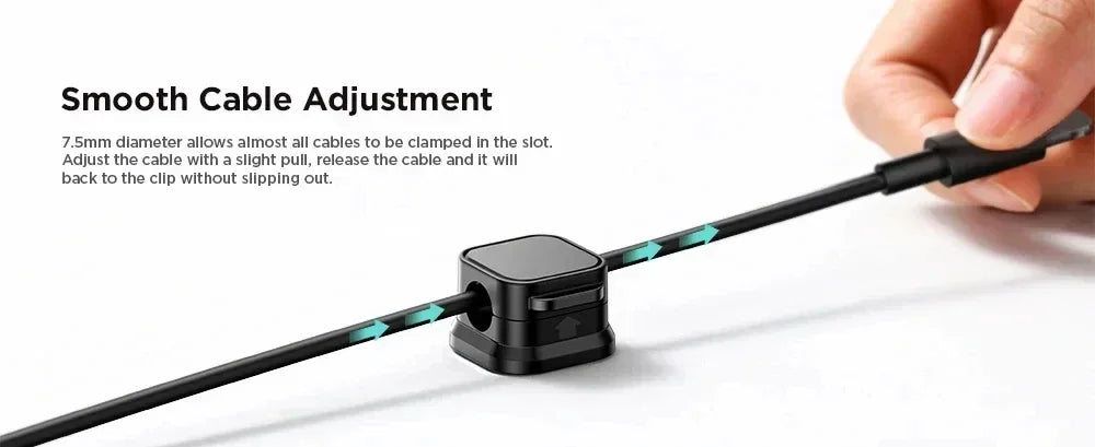 Magnetic Cable Organizer Clips to Keep Cords Tidy on Any Desk or Surface