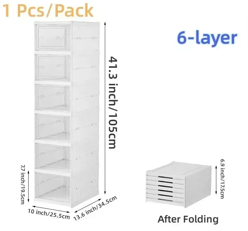 Stackable Clear Shoe Storage Boxes for Dustproof Space Saving Sneaker Organization