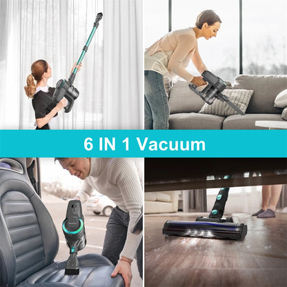 20Kpa Lightweight Cordless Stick Vacuum for Carpet Floors and Pet Hair