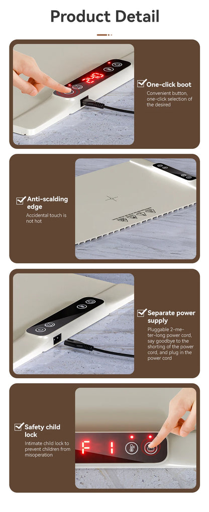 Electric Food Warming Tray to Keep Meals Hot for Parties and Everyday Dining