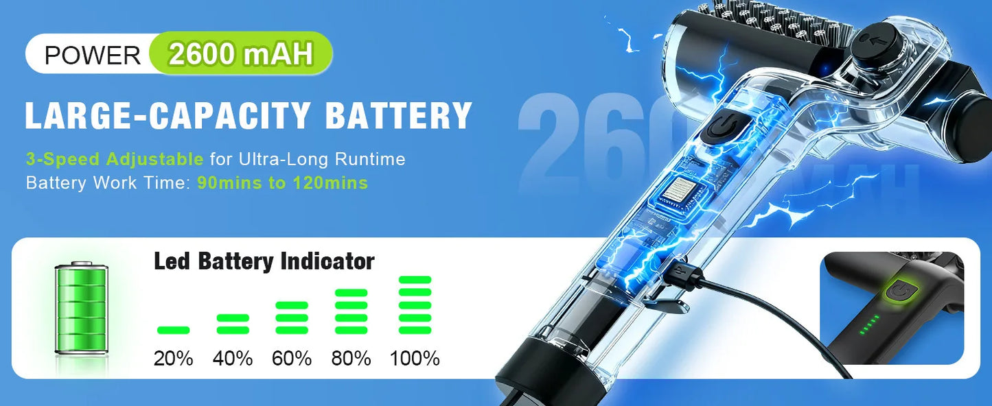 Cordless Electric BBQ Grill Brush for Deep Cleaning Heavy Grease Effortlessly