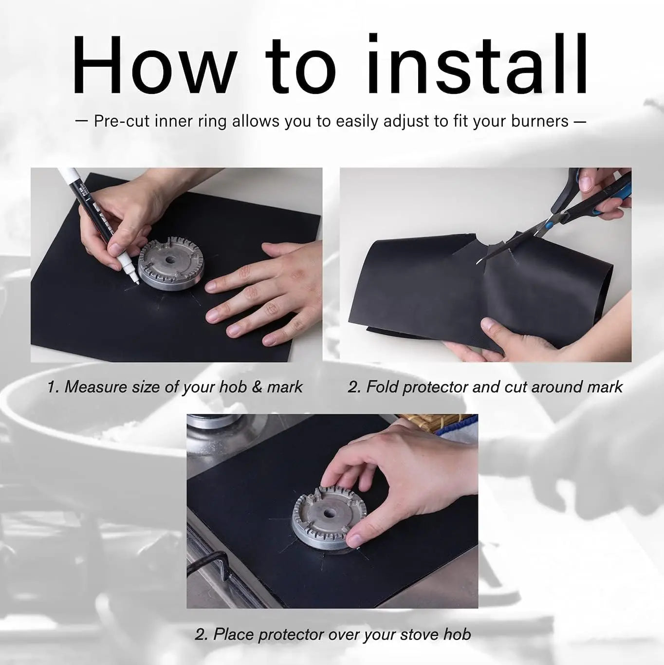 Heat Resistant Nonstick Stove Protector Pads for Mess Free Cooking and Easy Cleanup