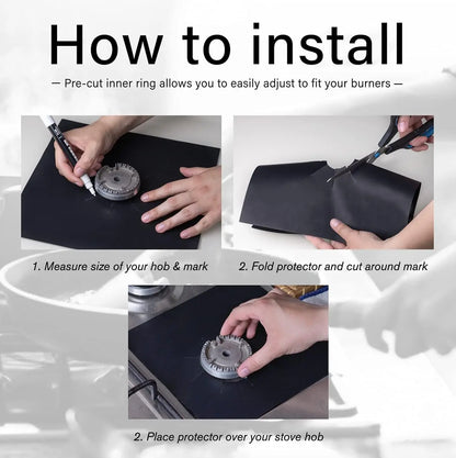 Heat Resistant Nonstick Stove Protector Pads for Mess Free Cooking and Easy Cleanup