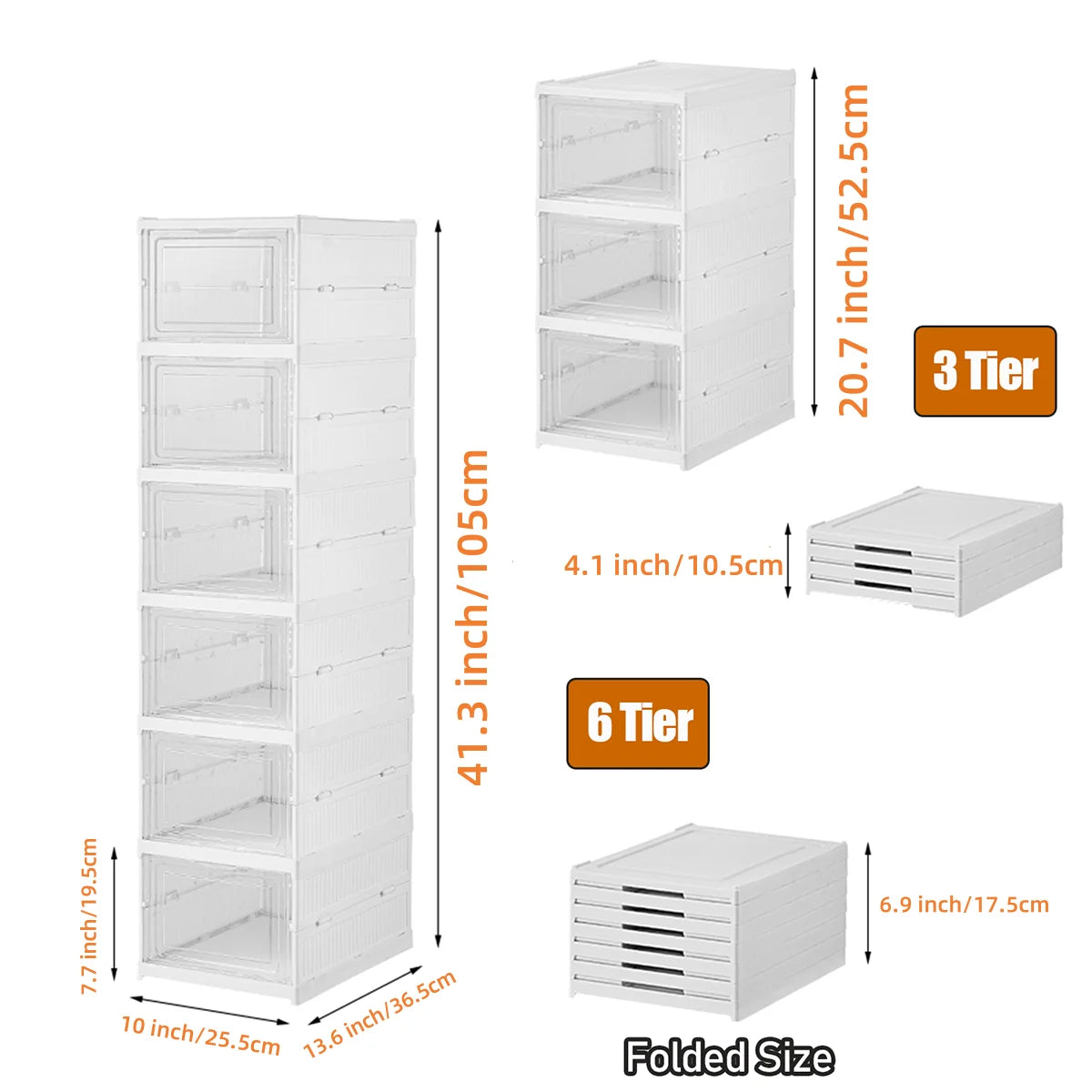 Stackable Clear Shoe Storage Boxes for Dustproof Space Saving Sneaker Organization