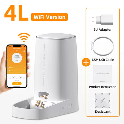 Smart WiFi Automatic Pet Feeder to Schedule and Control Your Pets Meals Remotely
