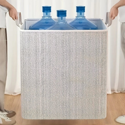 Extra Large Lidded Storage Box for Durable Space Saving Organization of Clothes and Bedding