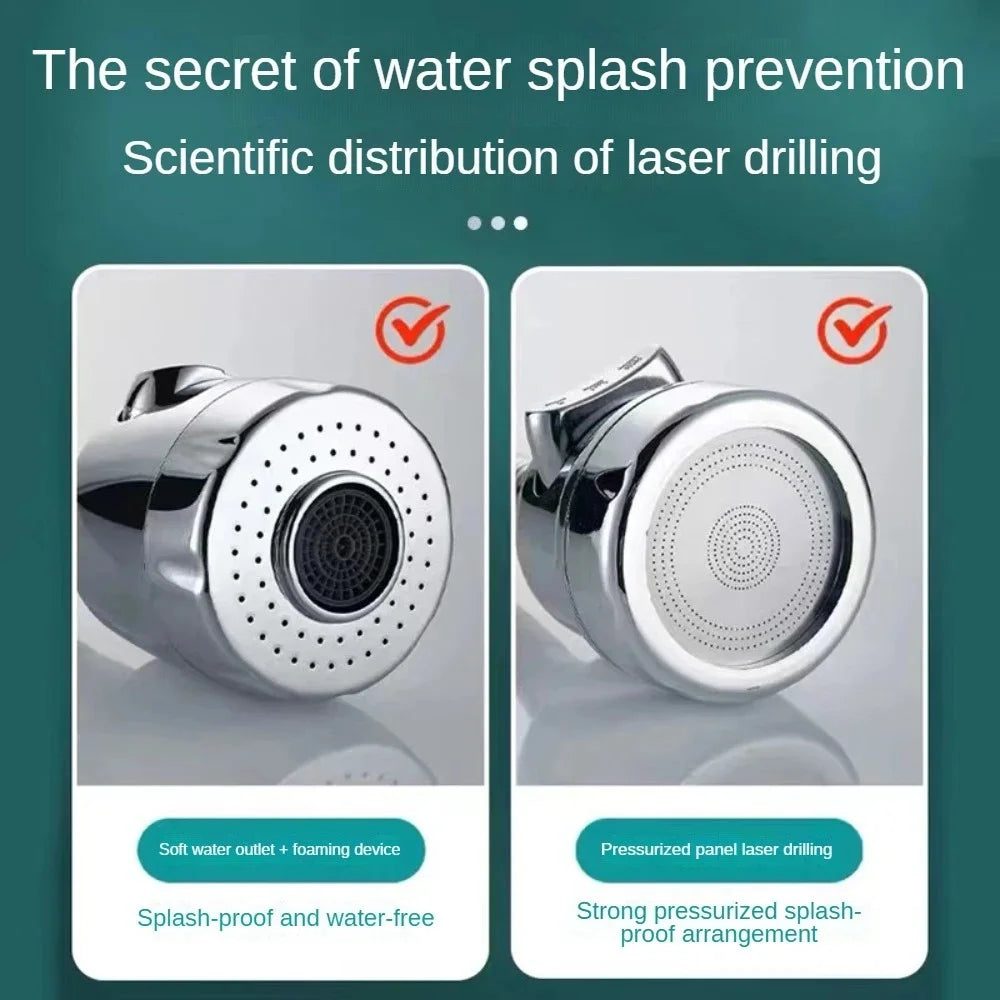 360 Degree Rotating Faucet Aerator to Save Water and Stop Splashing