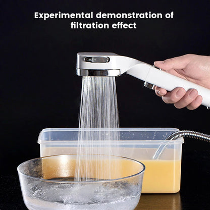 3 Mode High Pressure Water Saving Shower Head with One Touch Flow Control