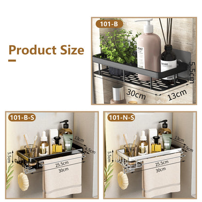 Rustproof Stainless Steel Suction Shower Rack for Bathroom Storage That Stays Put