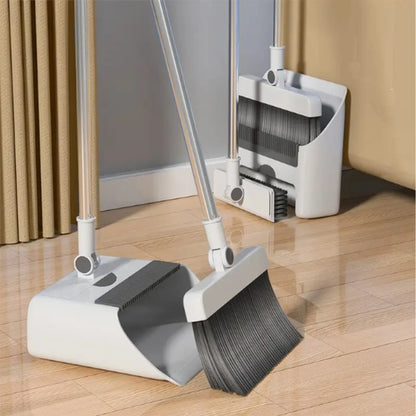 3 in 1 Long Handle Broom and Dustpan Set for Sweeping Without Bending