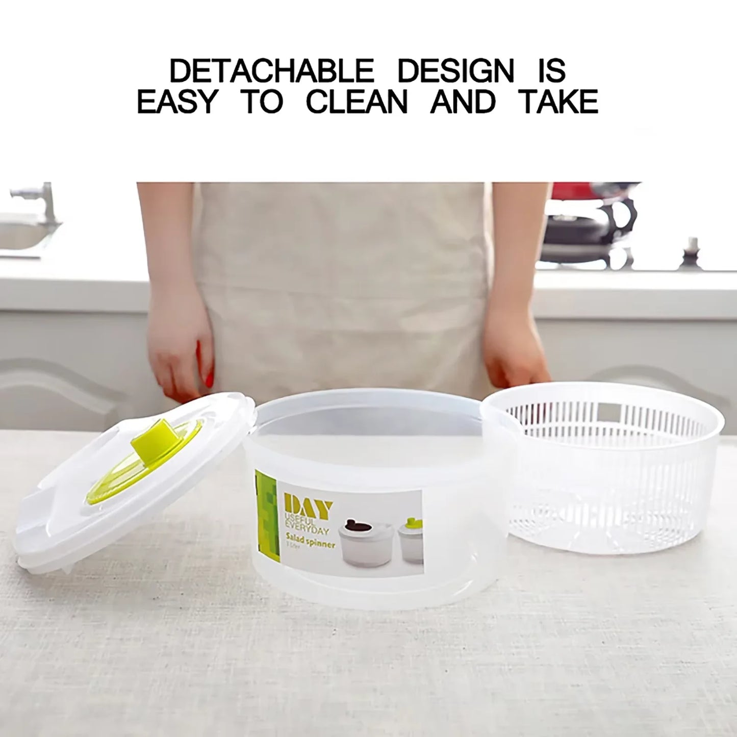 Salad Spinner and Drainer for Crisp Dry Greens Ready in Seconds