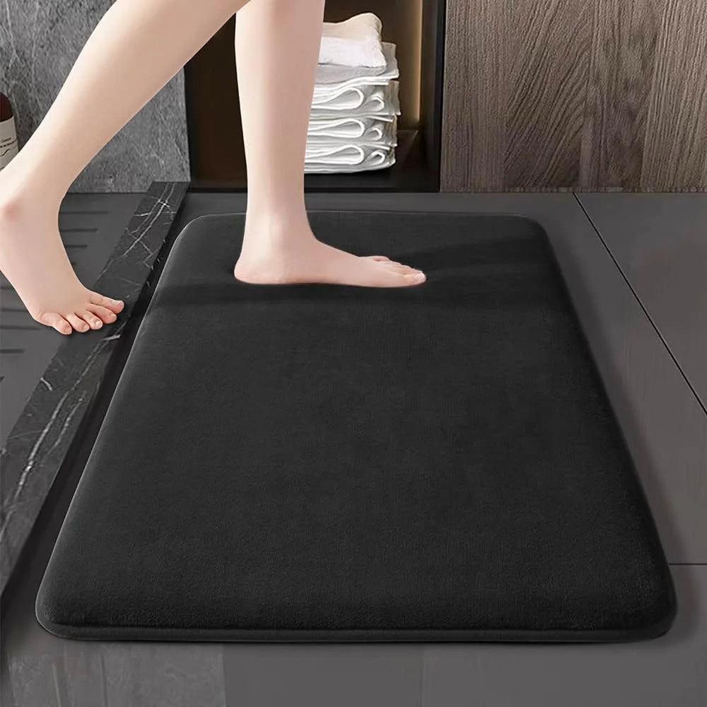 Coral Velvet Anti Slip Bath Mat for Ultra Absorbent Comfort in the Bathroom and Entryway