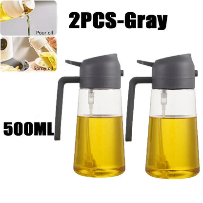 Olive Oil Mist Spray Bottle with Auto Lid for Precise Mess Free Cooking