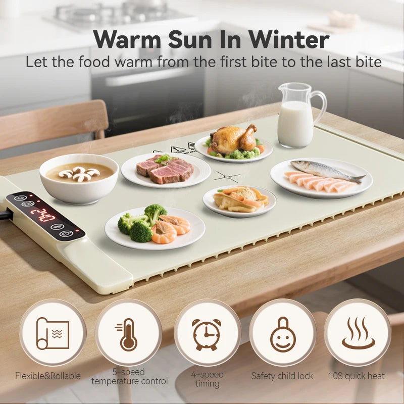 Electric Food Warming Tray to Keep Meals Hot for Parties and Everyday Dining