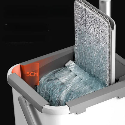 Self Wringing Mop and Bucket Set for Easy Floor Cleaning on Any Surface