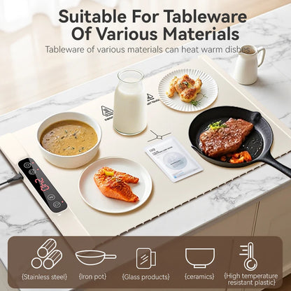 Electric Food Warming Tray to Keep Meals Hot for Parties and Everyday Dining