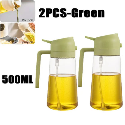Olive Oil Mist Spray Bottle with Auto Lid for Precise Mess Free Cooking