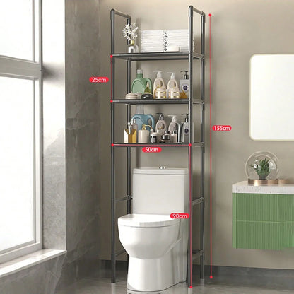 Over the Toilet Multi Tier Storage Rack to Maximize Bathroom Space Without Drilling