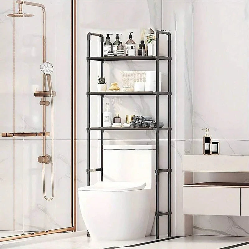 Over the Toilet Multi Tier Storage Rack to Maximize Bathroom Space Without Drilling