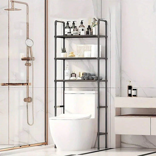 Over the Toilet Multi Tier Storage Rack to Maximize Bathroom Space Without Drilling