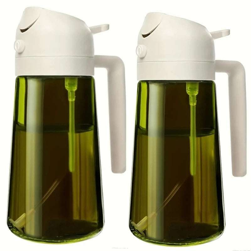 Olive Oil Mist Spray Bottle with Auto Lid for Precise Mess Free Cooking